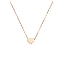 Hey Happiness Vergold. Kette Herz Anhänger Edelstahl in Rosegold - (L) 46-51 cm | Gr.: onesize