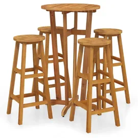 vidaXL Gartenbar-Set 5-tlg. Braun