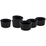 HIT Trading Crème brû­lée Schalen 6er Set LOUIS, Ø 8,5 cm - Schwarz - Keramik - 6er-Set