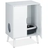 Relaxdays Katzenschrank für Katzentoilette Weiß