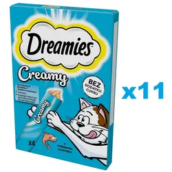 DREAMIES Creamy: Zusatzfutter mit leckerem Lachs für Katzen 44x10 g