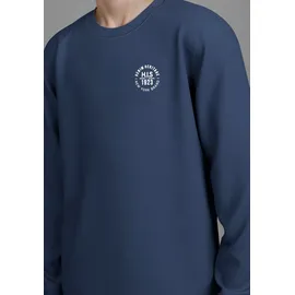 H.I.S. Langarmshirt "2er Pack Shirts mit Logoprint für Jungen", Jungen, Gr. 140/146, grau (marine, anthrazit meliert), Jersey, Obermaterial: 100% Baumwolle. Obermaterial Melange: 60% Baumwolle, 40% Polyester, unifarben, Basic, Shirts Langarmshirt, Für TEENS.
