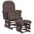 vidaXL Schaukelsessel mit Hocker Polyester 70 x 100 x 80 cm Braun
