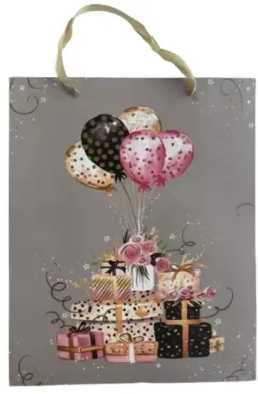 Geschenktasche, rosa - 26 x 32 cm