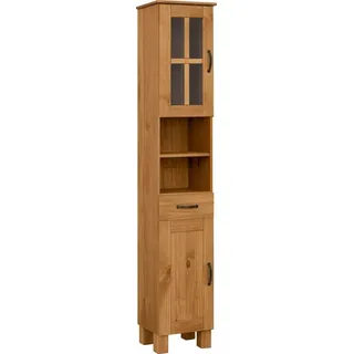 Home Affaire Hochschrank »Rodby«, FSC®-zertifiziertes Massivholz, Breite 33cm, Höhe 180cm, beige