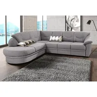 sit&more Ecksofa Savoni L-Form, wahlweise mit Bettfunktion grau