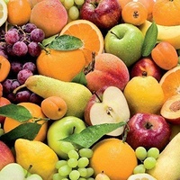 KEVKUS Wachstuch Tischdecke Meterware Früchte Obst C147050 Größe wählbar in eckig rund oval (120 cm rund)