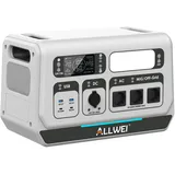 ALLWEI Balkonkraftwerk mit Speicher, 2048Wh LiFePO4 Powerstation Grid All-in-one Gerät, 2200W Ausgang, Eingebauter 800W micro Wechselrichter, 1200W Solar Eingang, App-Steuerung, Wifi, Plug & Play