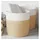 vidaXL Aufbewahrungskorb 2 Stk. Ø28 x 28 cm beige und weiß Baumwolle
