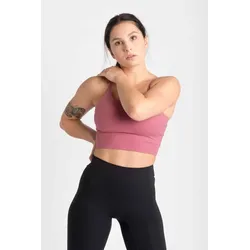 Crop-Top Sport-BH Fitness Varsity - Damen - Deep Mauve S