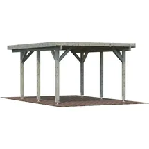 Palmako Karl Einzel-Carport 360 x 512 cm Grau tauchgrundiert