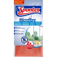 Spontex Microfibre Spezial Fenstertuch, Mikrofasertuch, ideal für streifenfreie Glasoberflächen, effiziente Reinigung ohne Chemie, 35x35 cm, 1er Pack