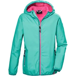 Funktionsjacke KILLTEC "KOS 138 GRLS JCKT", Kinder, Gr. 152, blau (aquablau), Oberstoff: 100% Polyester, Futter: 100% Polyester, sportlich, Jacken, Kinderjacke: wasserdicht, reflektierend, elastisch, PFAS-frei