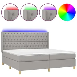 vidaXL Boxspringbett 200 x 200 cm Hellgrau