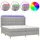 vidaXL Boxspringbett 200 x 200 cm Hellgrau