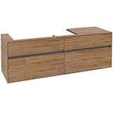 Villeroy & Boch Collaro Waschtischunterschrank C02900RH 160x54,8x50cm, Waschtisch links, Kansas Oak