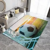 Generisch Teppich Wohnzimmer Fotografie Netz Fußball Teppich Flauschig Schlafzimmer Teppich Weich Esszimmer Teppich, Kurzflor Outdoor Teppich, Waschbarer Teppiche, rutschfest Teppich, 140 x 200 cm