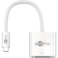 Goobay USB-C auf DVI Adapter, weiß Kabel