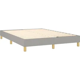 vidaXL Boxspringbett 140 x 200 cm Hellgrau