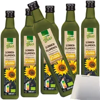 Edeka Natives Bio Sonnenblumenöl kaltgepresst fein nussig 6x500ml usy Block