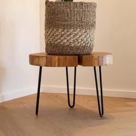 holz4home® Couchtisch aus einer Baumscheibe Eiche L