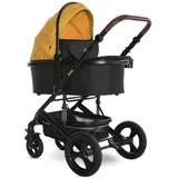 Lorelli Kombikinderwagen Boston 2 in 1 Sportsitz Babywanne Mückennetz bis 22 kg gelb