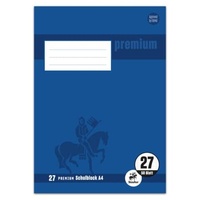 Staufen Staufen® Briefblock PREMIUM Academy, geleimt, 4fach gel., 90g, A4, lin.m.Randlinien, 50Bl