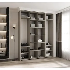 abiks möbel Drehtürenschrank COMO 190 x 245,5 x 40 cm Schwarz