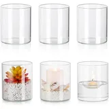 luxuskollektion Kerzenhalter Set 6er Glas Beige