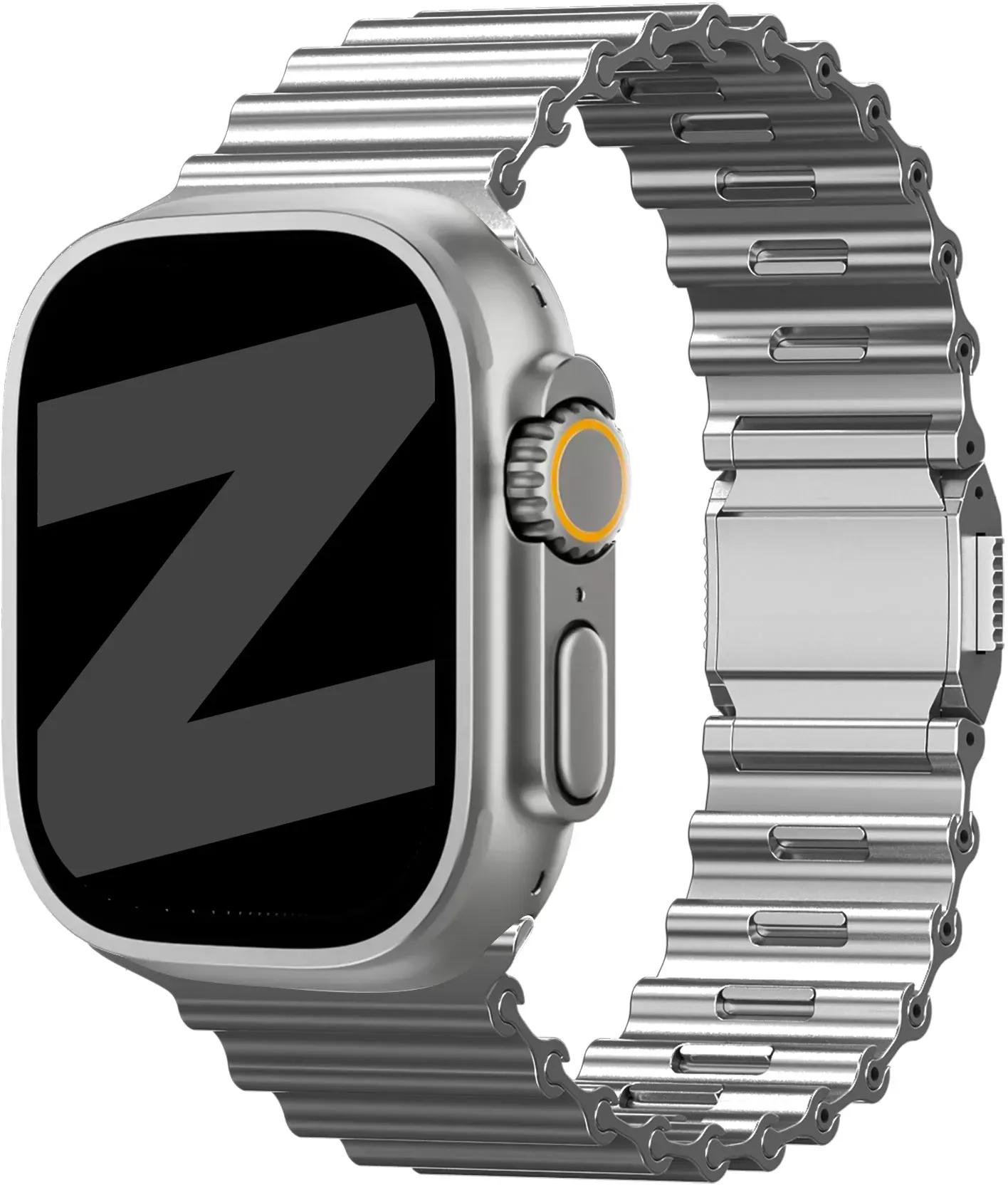 Bandz Apple Watch Ultra Armband Stahl 'Ocean' für Apple Watch Ultra - Titan - Clip Verschluss