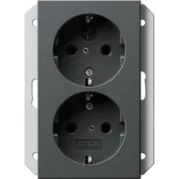 Gira 273128 SCHUKO 2-fach SH f. UP-Dose 1fach, System