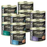 Miamor Feine Filets in Jelly 12 x 185 g - Mix (4 Sorten gemischt)