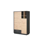 roba Kinderkleiderschrank Lenn 131,5 x 195 cm Eiche grau