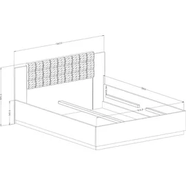 petits-meubles Alec 140 x 200 cm Braun/Schwarz