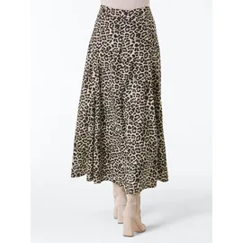 Creation L Premium A-Linien-Rock Damen Animalprint Beige/Schwarz 48