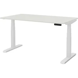 assmann büromöbel ASSMANN Elektrisch höhenverstellbarer Kinderschreibtisch JUNIOR Curved Weiß, Memoryfunktion, Kollisionsschutz, 2-fach-Motorik - Weiß
