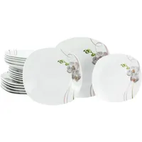 CreaTable Square Orchidee Tellerset 18-tlg. weiß