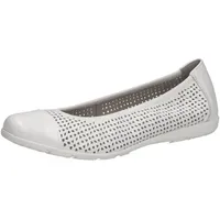 CAPRICE Ballerina, Slipper, Bequemschuh, Schlupfschuh mit Perforation, weiß