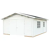 Palmako »Roger«, mit Holztor", weiß, weiß, H:287cm, Massivholz, Garagen, BxTxH: 514x598x287 cm