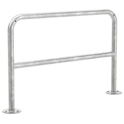 Fahrrad Anlehnbügel 9221 | 1200mm | mit Knierohr | Fahrradständer für 2 Fahrräder zum Aufdübeln | Anlehnparker Einzelständer Fahrradanlehnbügel