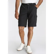 MAN'S WORLD Cargobermudas MAN'S WORLD, Herren, Gr. 46, N-Gr, schwarz, Obermaterial: 100% Baumwolle, unifarben, normal kniebedeckend, Hosen, auch in Großen Größen, Topseller