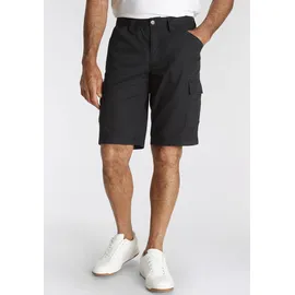 MAN'S WORLD Cargobermudas MAN'S WORLD, Herren, Gr. 46, N-Gr, schwarz, Obermaterial: 100% Baumwolle, unifarben, normal kniebedeckend, Hosen, auch in Großen Größen, Topseller