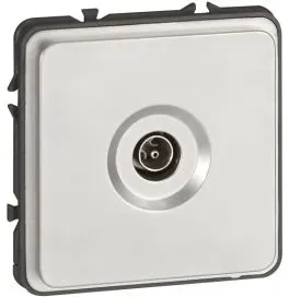Einsatz TV+SAT mit IEC Buchse Soliroc IP20 IK10 grau