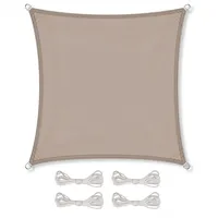 Celinasun Sonnensegel wasserdicht PES Quadrat 2x2m Taupe UPF 50+