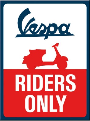 Nostalgic Art Vespa - Riders Only, Magnet - 8 cm x 6 cm