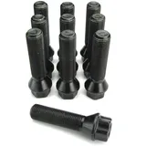 JOM Car Parts & Car Parts GmbH Radbolzen Kegelbund M14 x 1,25 / 48mm, 10 Stück, schwarz