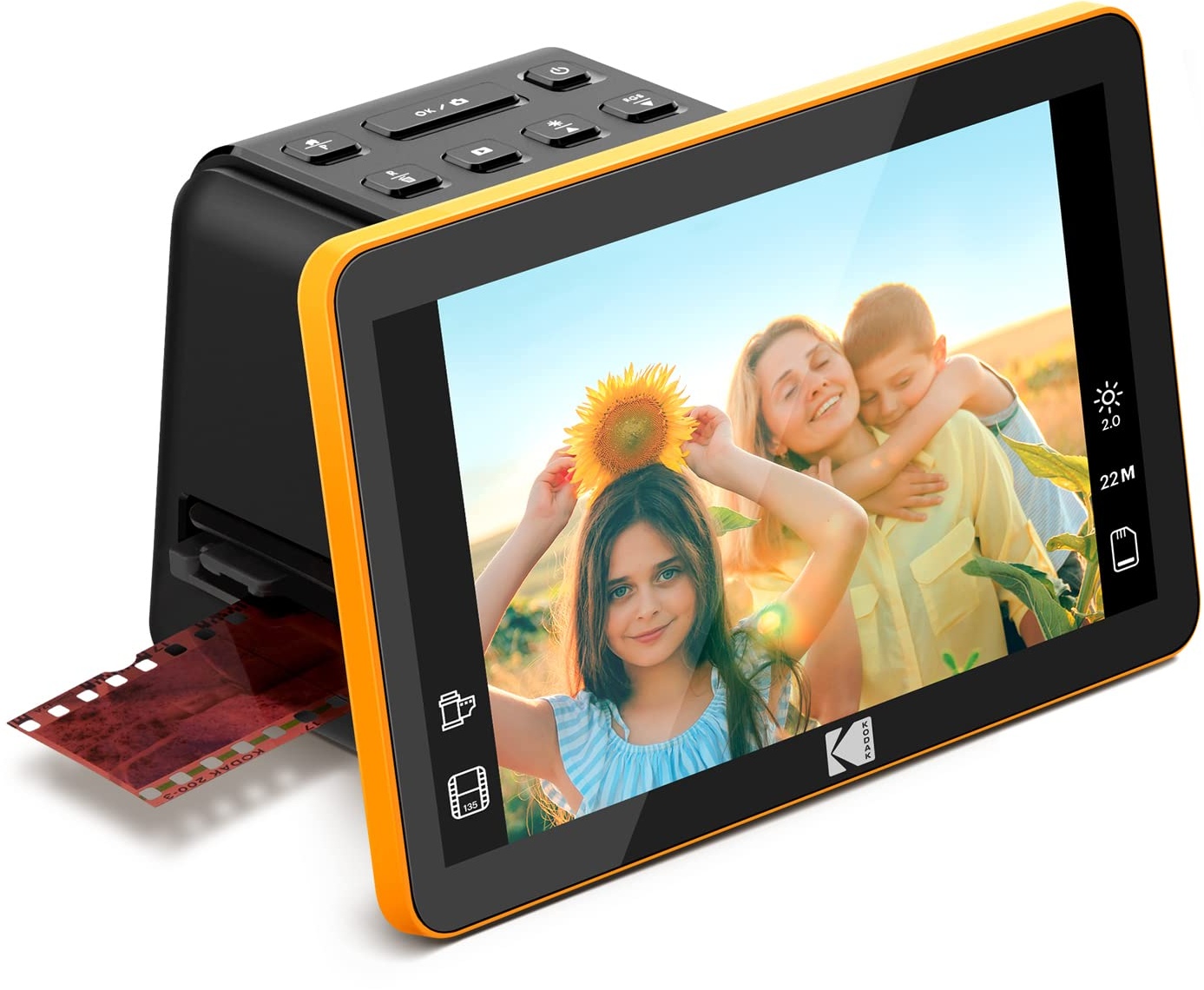 Kodak Slide N SCAN Scanner de Film numérique Max 7"- Grand écran LCD 7" convertit Les négatifs Couleur en 22MP HD n & b JPEG, Schwarz, RODFS70