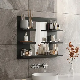 Vicco Spiegelschrank, Wilbur, mit Regalen,