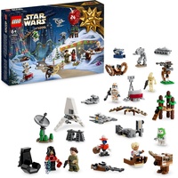 LEGO 75366 Star Wars Adventskalender 2023, Weihnachtskalender mit 24 Geschenken, darunter 9 Figuren, 10 Fahrzeug-Spielzeuge und 5 Mini-Modelle, Advents-Geschenk zu Weihnachten für Kinder und Fans
