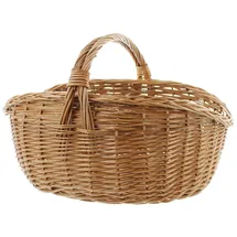 Dekoleidenschaft Tragekorb aus Weide Einkaufskorb 32 x 40 x 29 cm braun